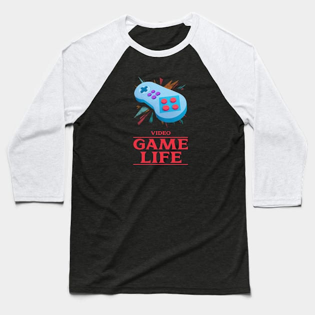 Video game life Baseball T-Shirt by Teewiii